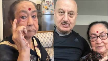 Anupam Kher Mother Dulari Gets injured after slipping in rain actor says thanks to fans for prayer good wishes