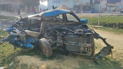 Two people died and five were injured when a car collided with a tractor in Bareilly