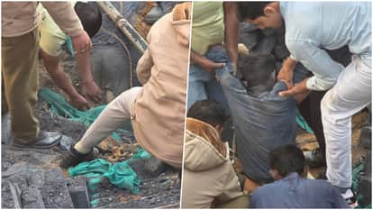 A worker was trapped in the basement of a house in Bas Kushla, Manesar