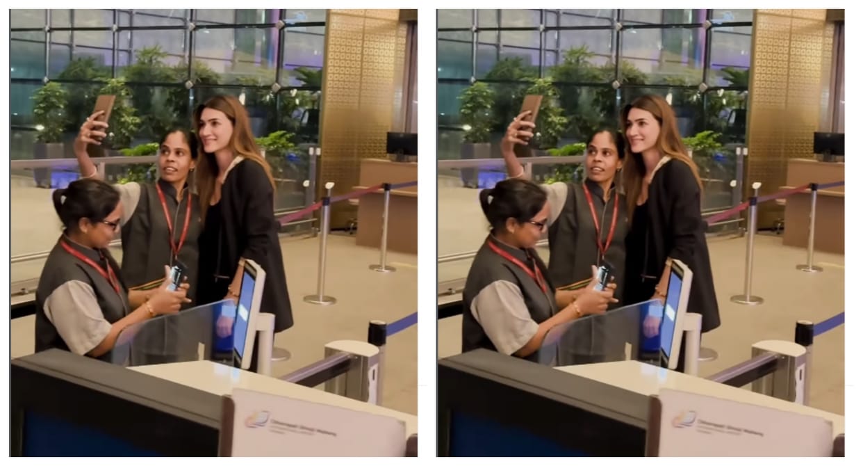 tere ishq mein actress kriti sonon video viral on social media