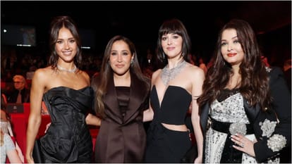 Aishwarya Rai Bachchan attended Red Sea Film Festival 2025 actress seen interacting with Dakota Johnson