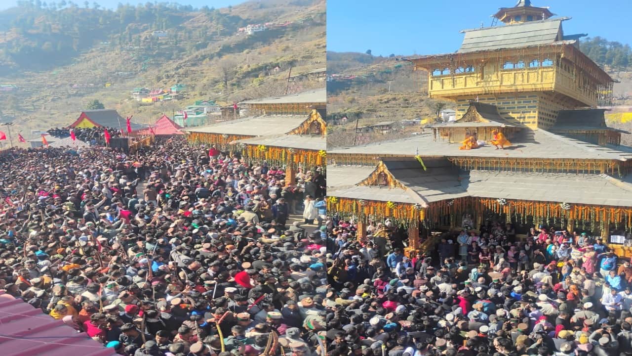 After 54 years shant mahayagya in Jhadag village Jubbal shimla, hundreds of devotees gathered for Shikha Pujan