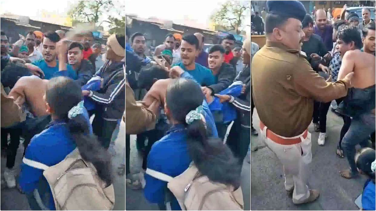 Agar Malwa: Accused molested for 3 days, mob beats him at crossroads; victim teaches him lesson with slippers
