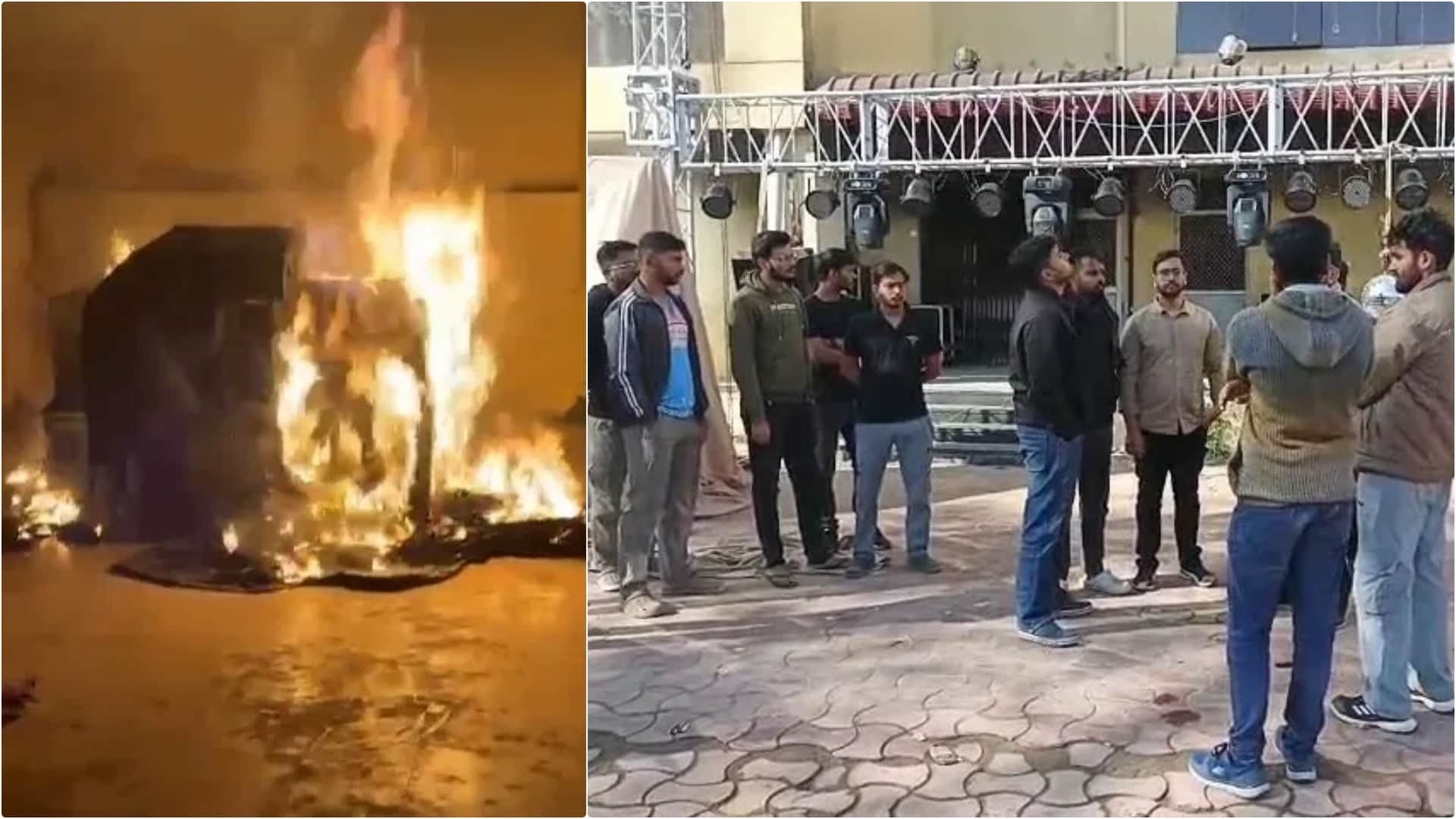 म्यूजिक सिस्टम में आग लगने से 13 लाख का नुकसान