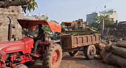 munger tarapur illegal sawmill bulldozer action by forest department samrat chaudhary home constituency