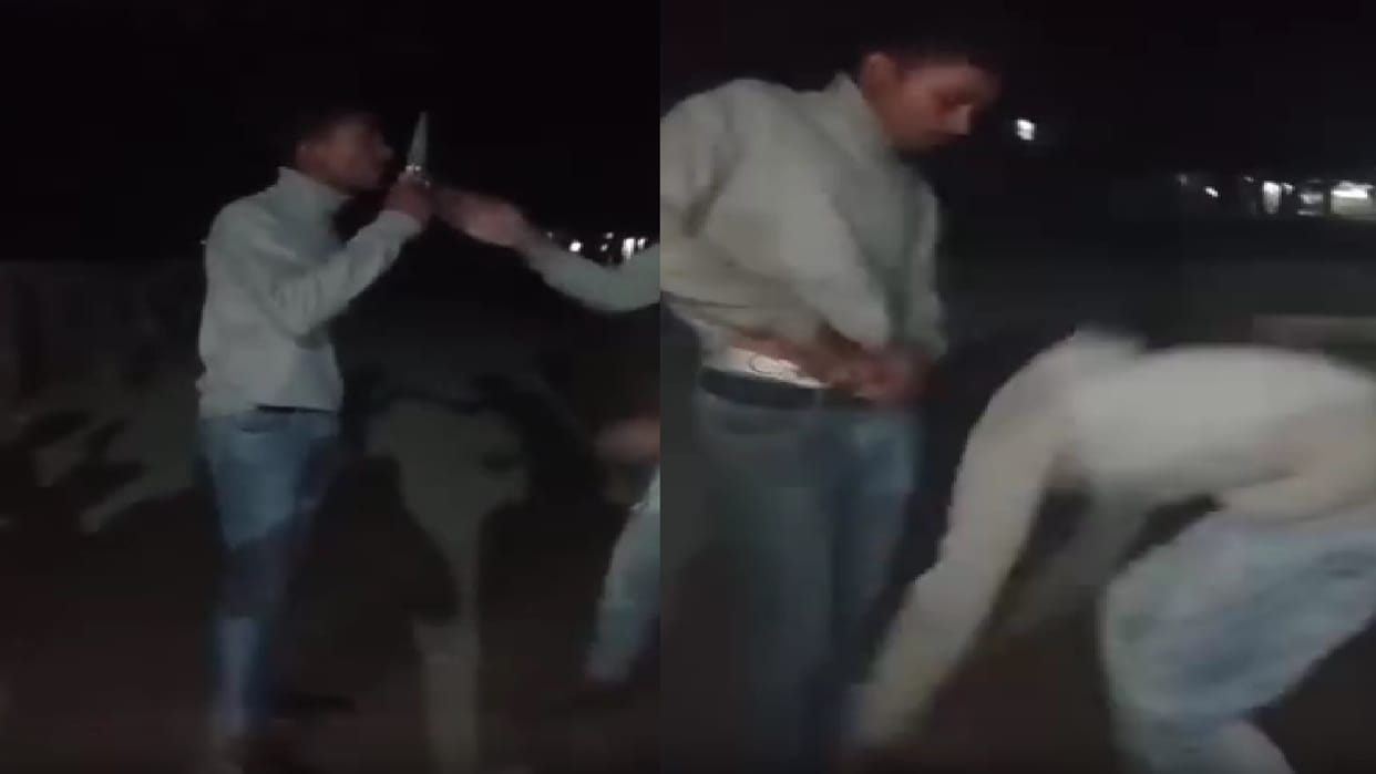 Horrifying video goes viral in Raipur, youth forced to touch feet after being threatened with a knife