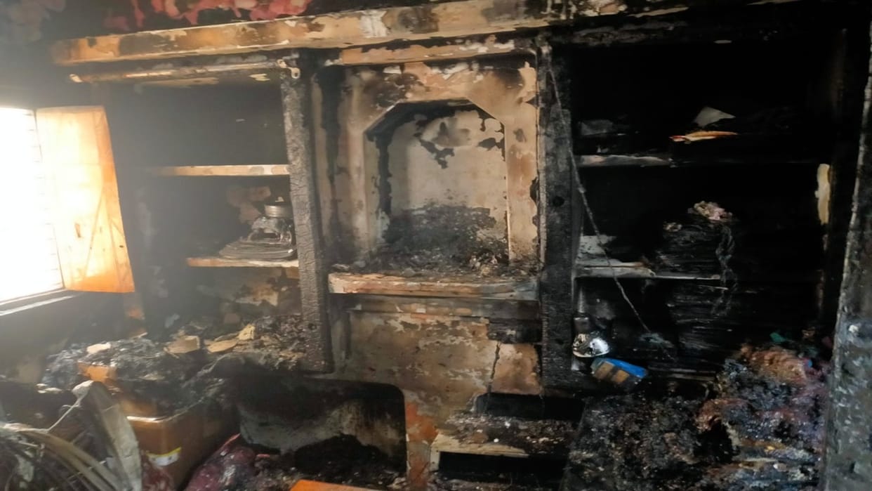 water heating rod caused a fire in the house in bareilly