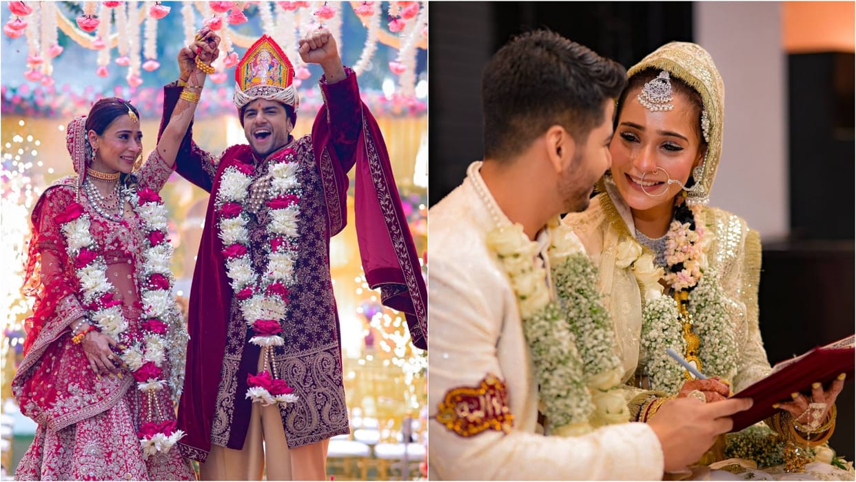 Saaraa Khan and krishh pathak got married shares photos from Nikah Ceremony To Saat Phere