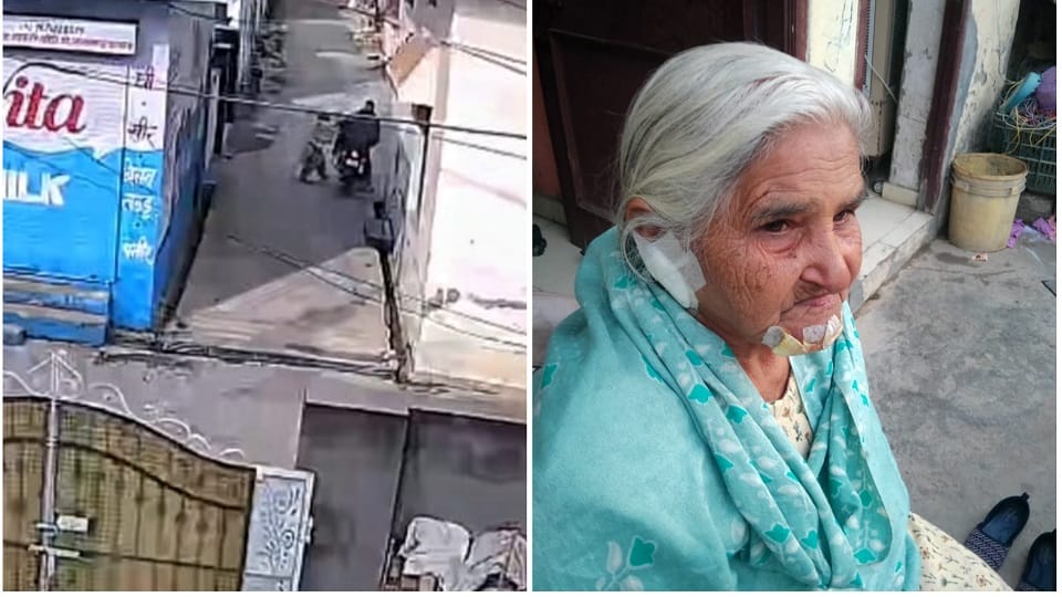 A scoundrel snatched an earring from an elderly woman ear