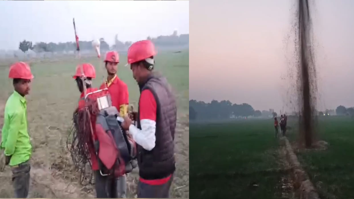 A 100-foot-deep pit was dug and the blast was carried out in Gorakhpur news in hindi.