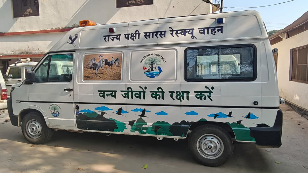 A veterinary van service for birds has been launched in Gorakhpur news in hindi