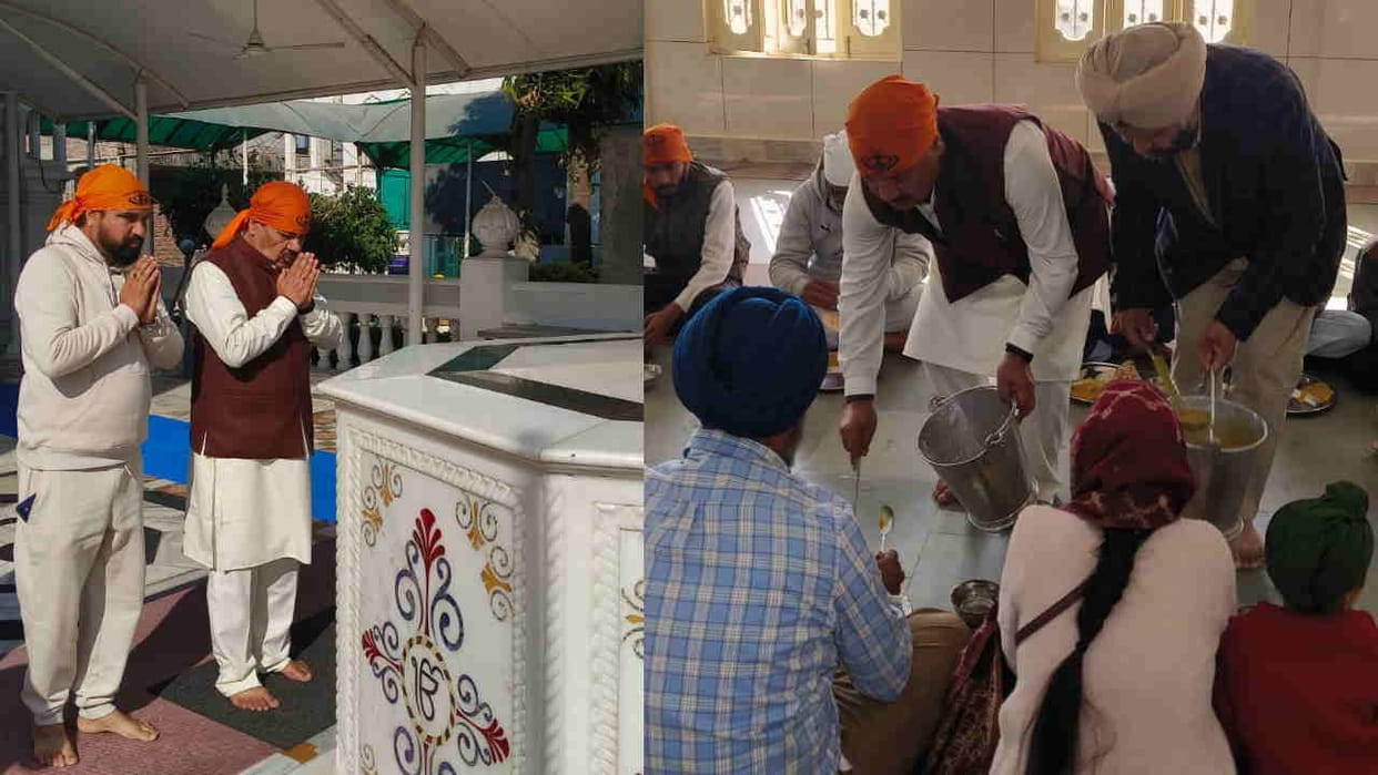 Harak Singh Rawat reached Gurudwara Paonta Sahib to apologize served in langar kitchen and prayed