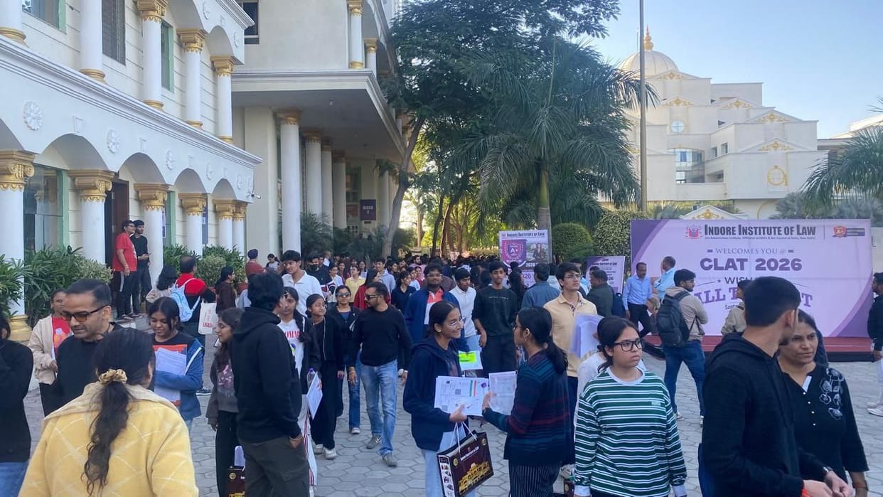 Indore News CLAT 2026 exam held peacefully at 2 centers with 1350 students appearing