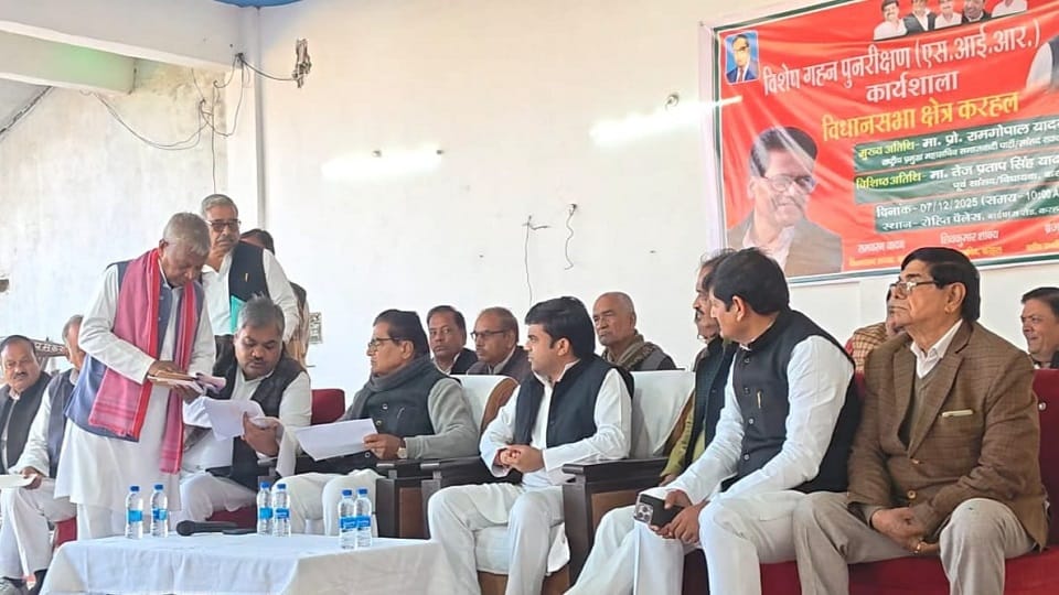 SP leader ramgopal yadav said that SIR is cutting 50 thousand votes in every assembly constituency