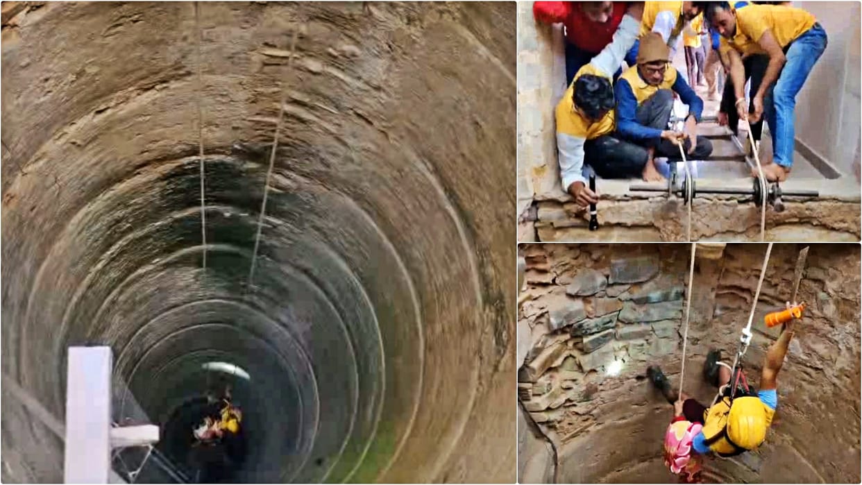 Sikar News: Body of missing barber recovered from 150-foot-deep dry well by Civil Defense team