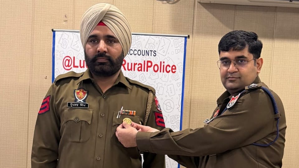 Five police officers from Jagraon honored with DGP Golden Disc Award