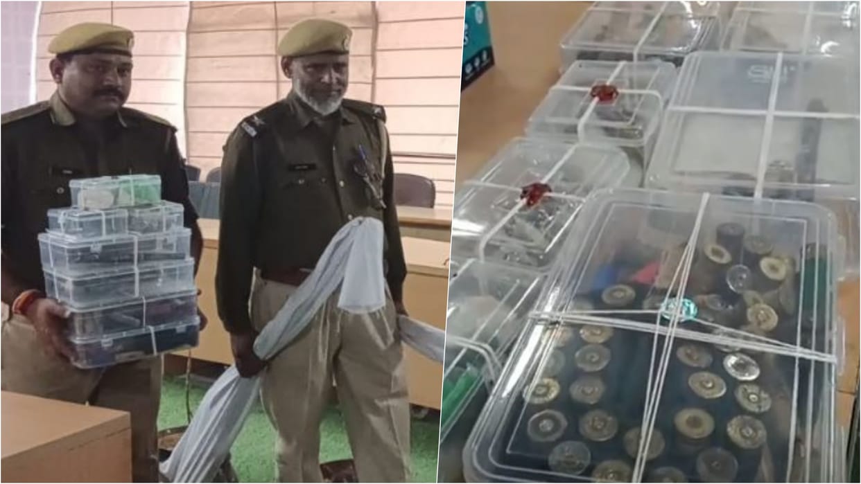 Alwar News: Police crack down on illegal arms trade, inter-state smuggler held with huge cache of weapons