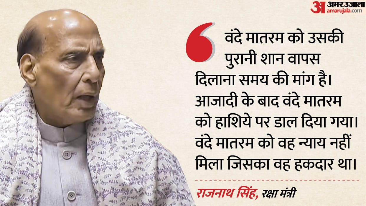 Winter Session: Defence Minister Rajnath Singh Speaking on Vande Mataram in Lok Sabha