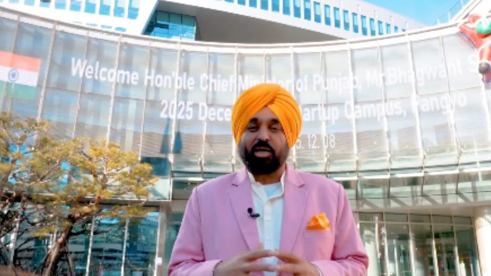CM Mann on visit to South Korea visited Silicon Valley University will establish research center in Mohali