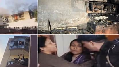 Agra Fire Firefighters Risk Lives to Save Family Trapped in Burning Flat