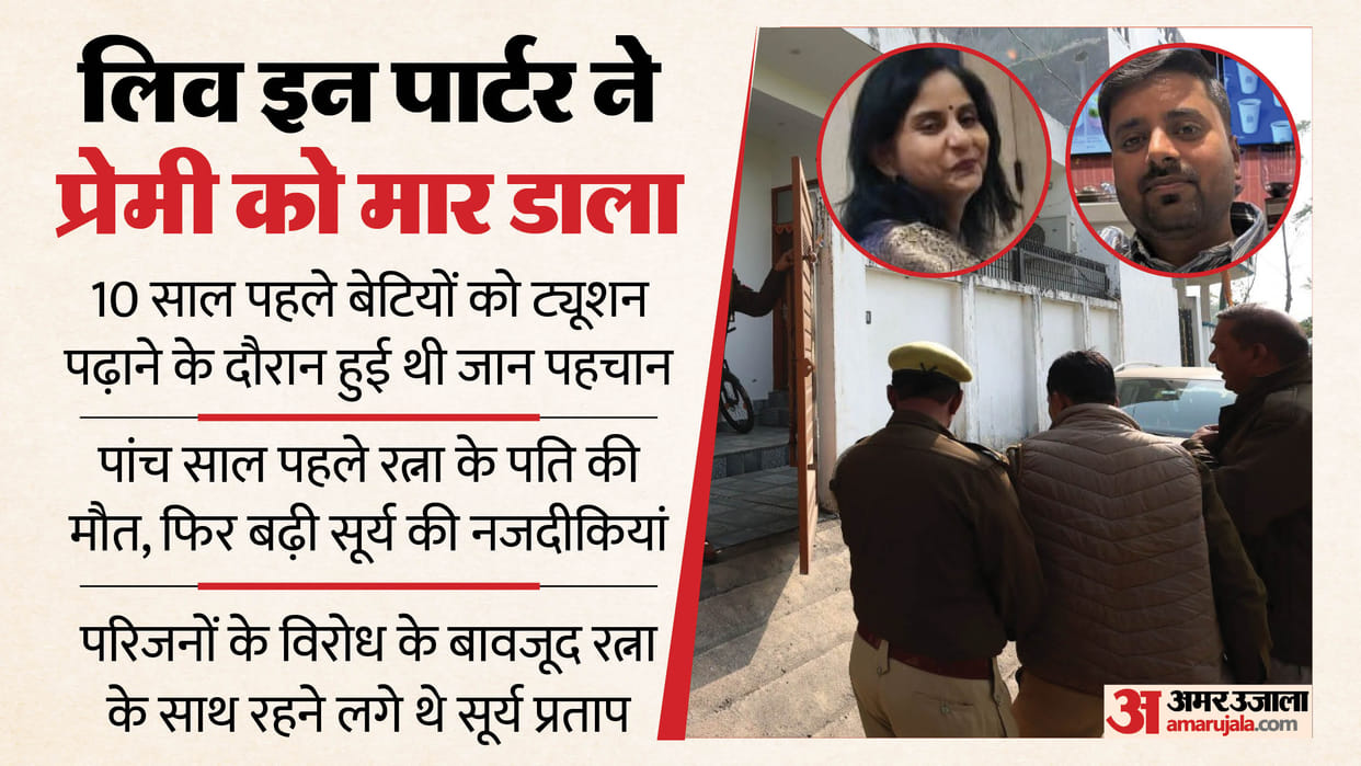 Engineer murder by live-in partner Ratna and Surya met ten years ago After her husband death in lucknow