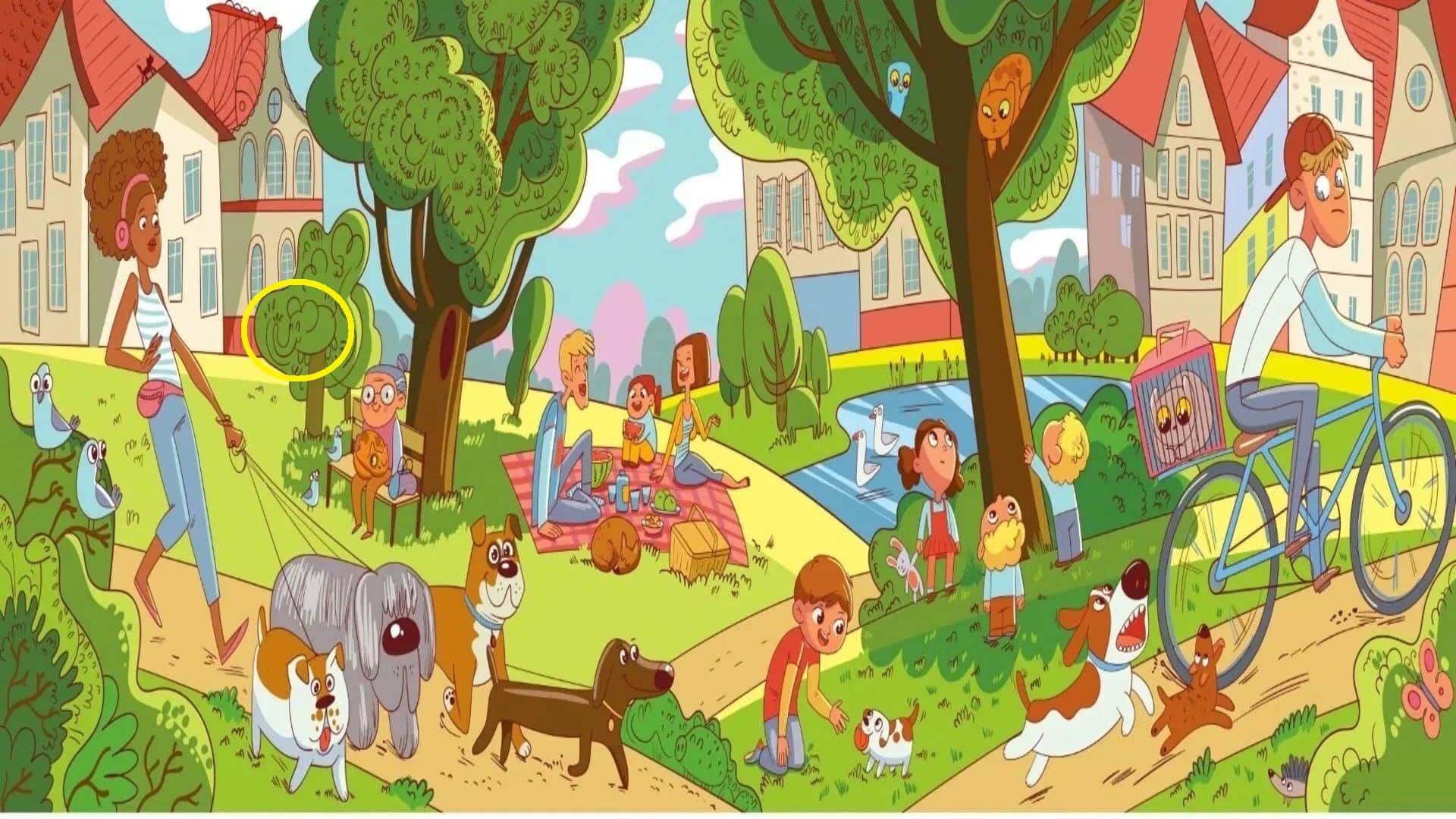 Optical Illusion Iq Test Brain Test If You Have Hawk Eyes then Find Elephant in 20 Seconds