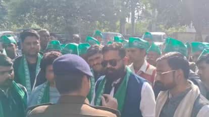 police station in-charge is accused of framing the man and extorting money from him in budaun