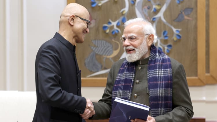 Microsoft: माइक्रोसॉफ्ट का भारत में ऐतिहासिक दांव; ₹1.5 लाख करोड़ का निवेश करेगा, पीएम से मिल नडेला का एलान