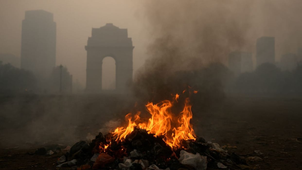 fine of Rs 5,000 will imposed for burning garbage or plastic in Delhi