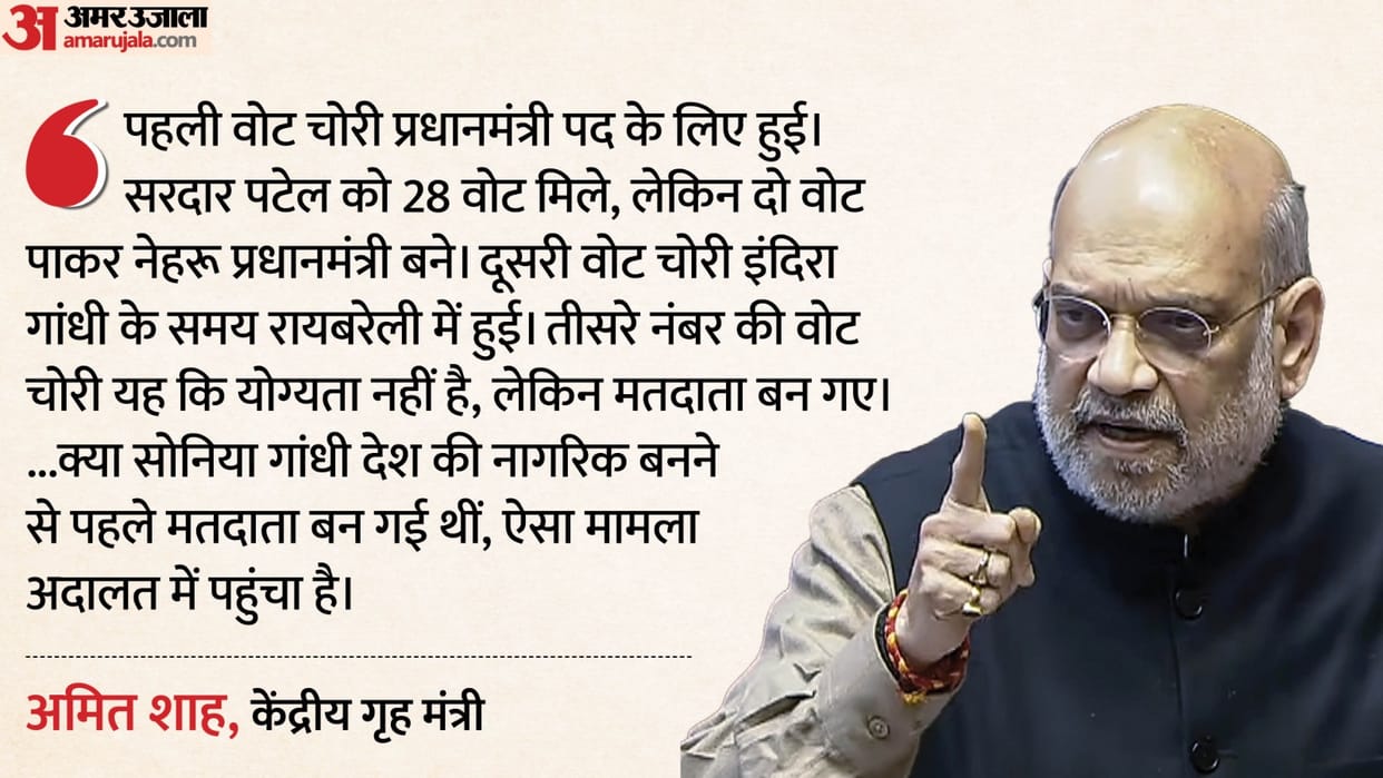 Winter Session: Amit Shah listed three instances of alleged vote theft by Congress