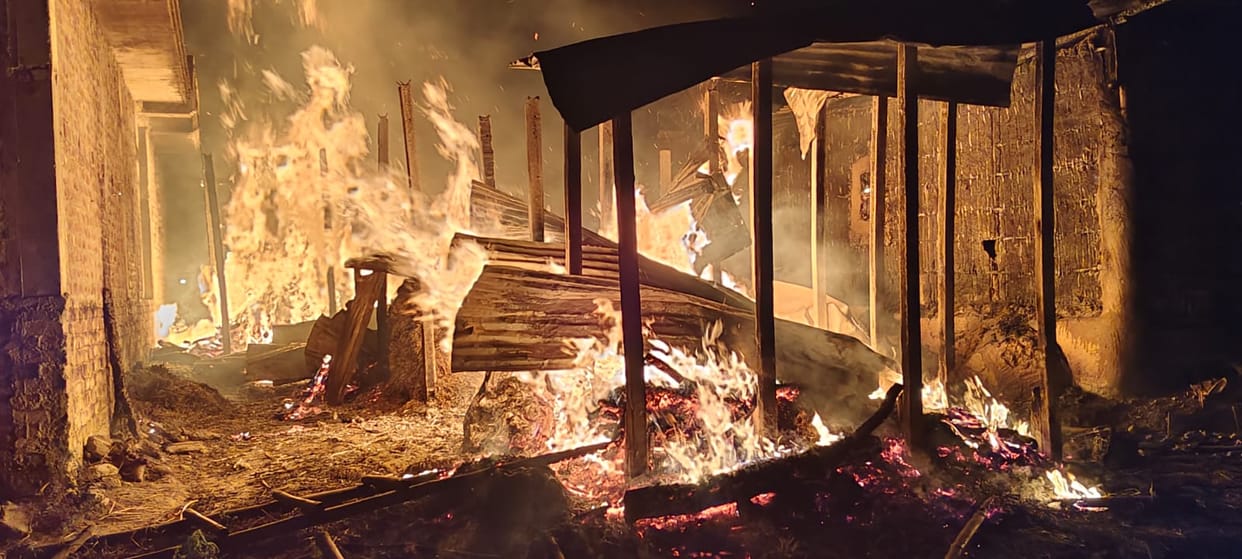 Bihar News: Several houses and cattle burned to ashes in a massive fire in Kishanganj.