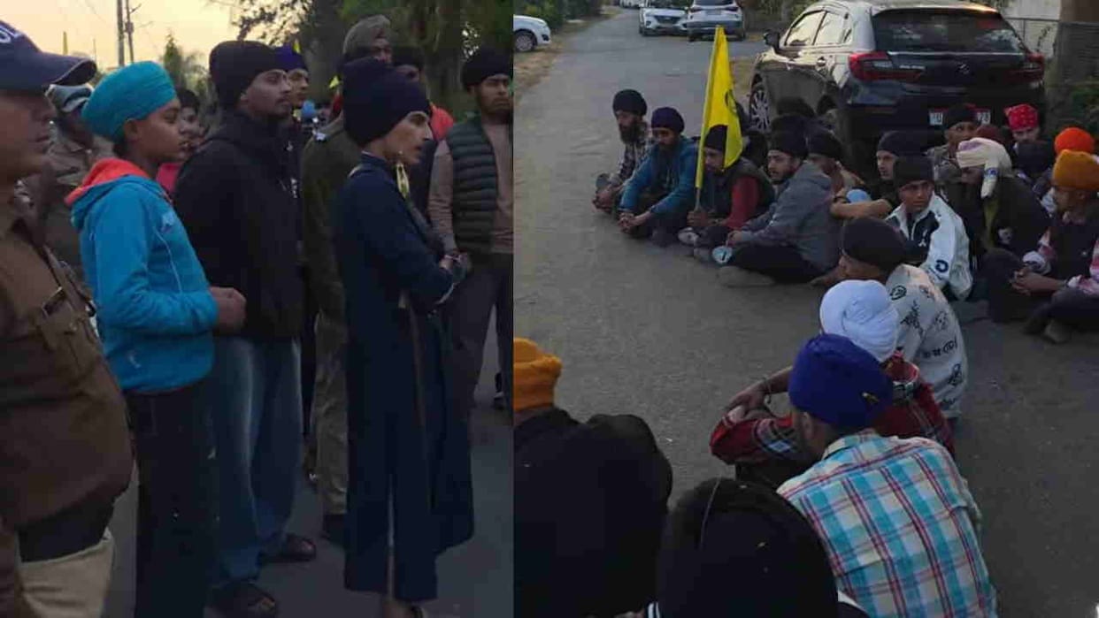 Sikh community Members arrived outside Harak Singh Rawat house and performed Shabad Kirtan dehradun News