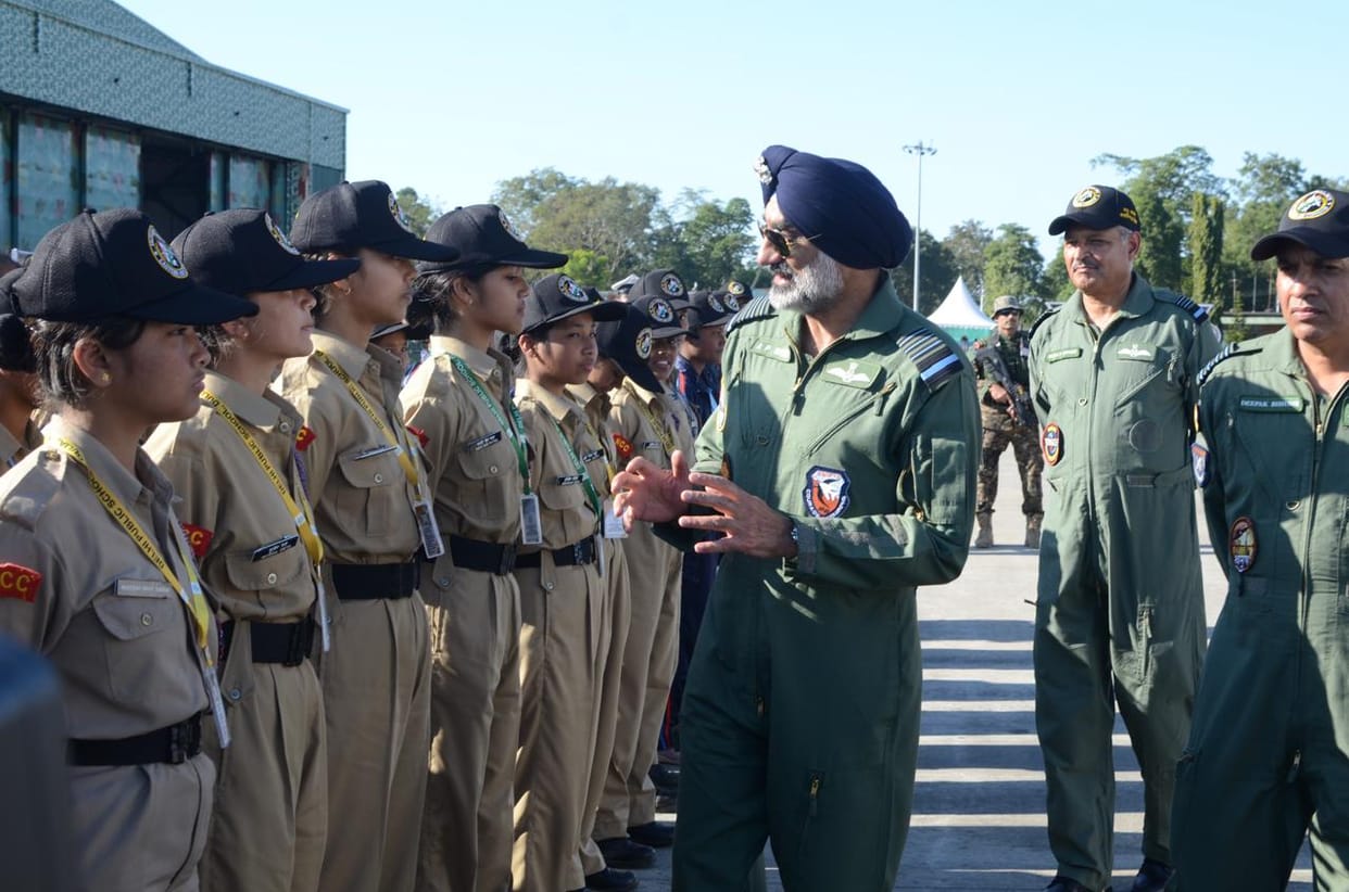 Fighter jets roared over the Chinese border during the Vijay Diwas celebrations
