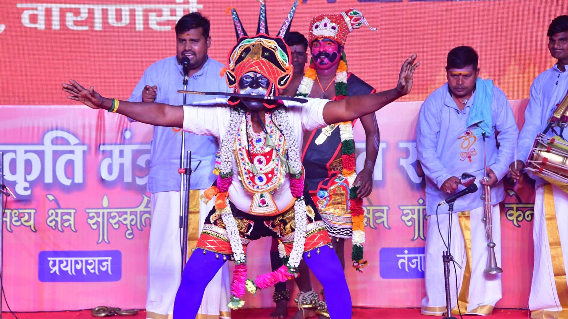 Kashi Tamil Sangamam South Indian folk music presented at Namo Ghat along with Kathak-Bharatnatyam