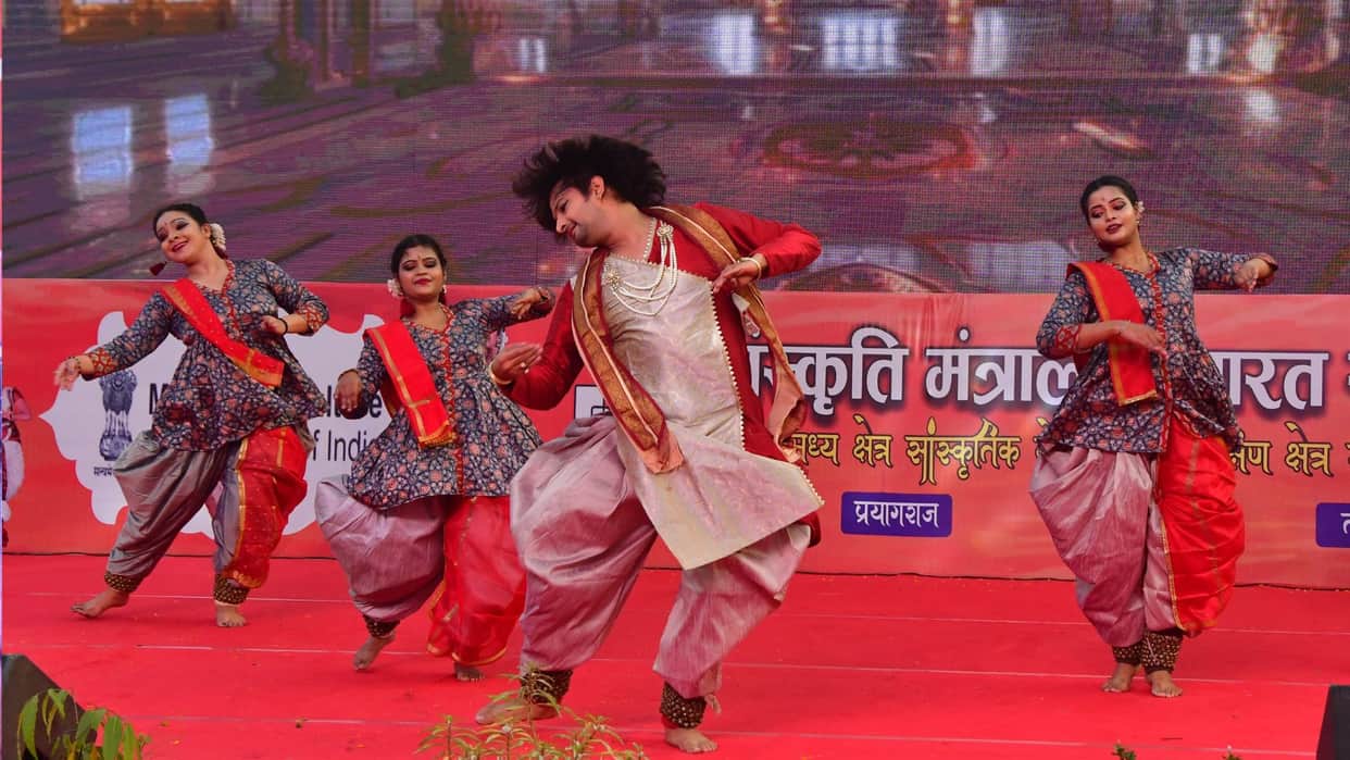 Kashi Tamil Sangamam South Indian folk music presented at Namo Ghat along with Kathak-Bharatnatyam