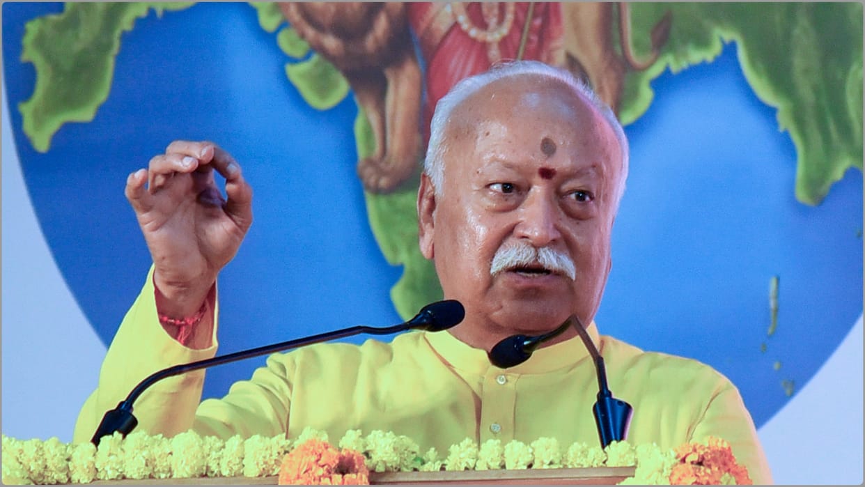 RSS chief Mohan Bhagwat address event organised at sangh Delhi office
