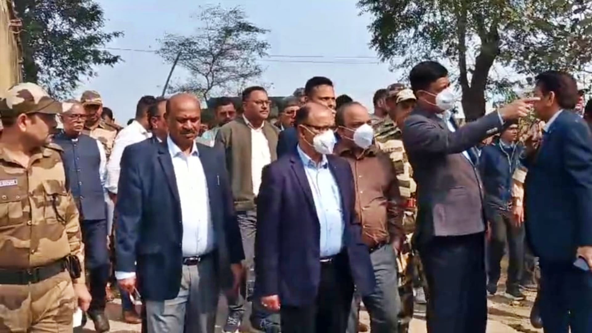 कोल इंडिया चेयरमैन ने किया प्रभावित स्थल निरीक्षण