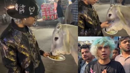 A young man was beaten for feeding chicken momos to a cow; a case has been registered
