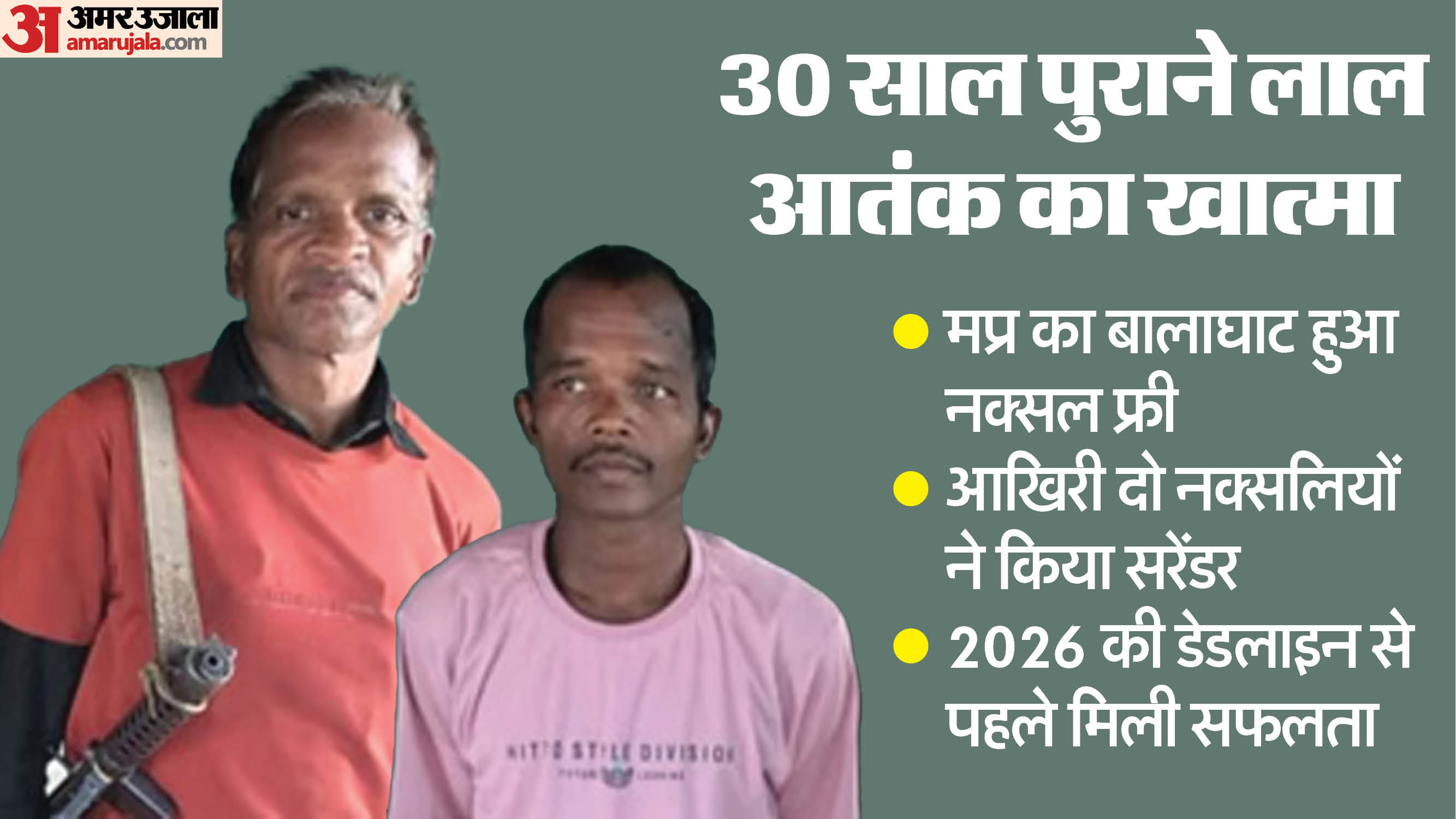 बालाघाट में दो नक्सलियों का सरेंडर