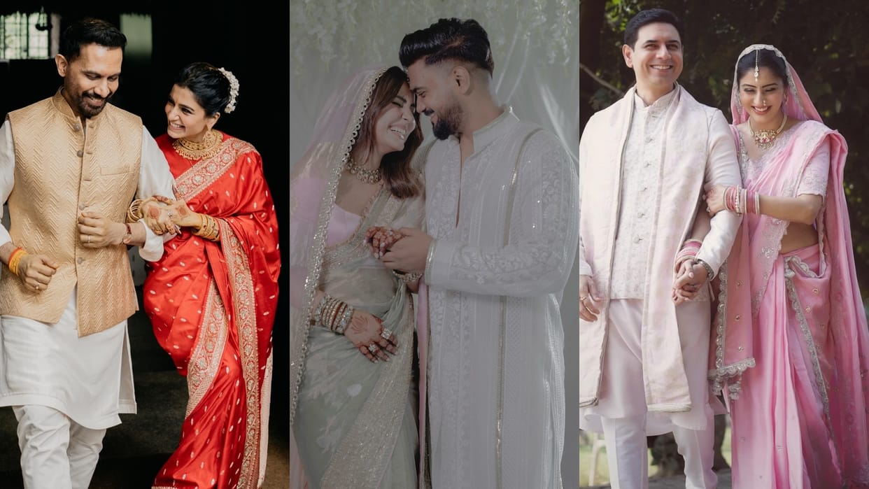Bridal Sarees Trend that rules 2025 Check most stunning celebrity wedding looks that went viral this year
