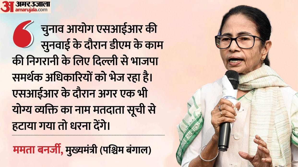 Mamata Banerjee at Krishnanagar rally Updates EC SIR BJP-inclined officials veg non-veg Gita Vande Mataram