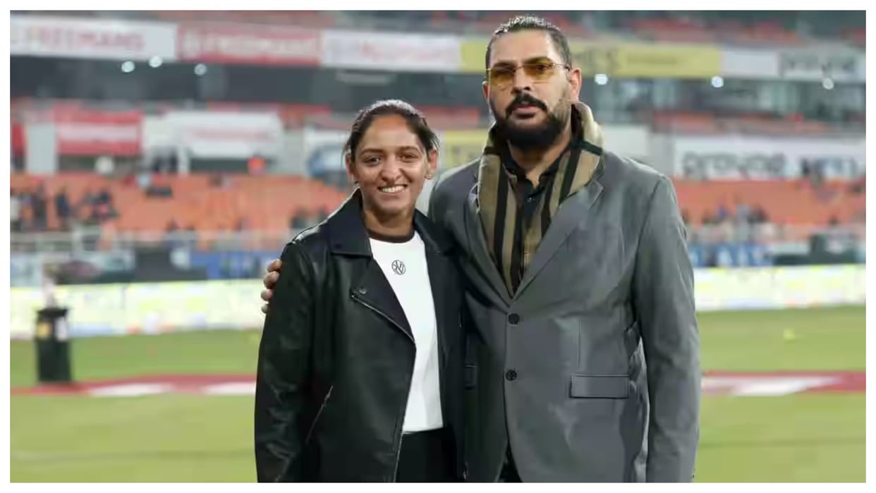 Yuvraj Singh and Harmanpreet Kaur had stadium stands named after them at the Mullanpur New Chandigarh