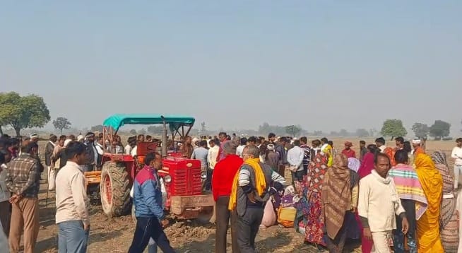 Kanpur Dehat Farmer dies after getting trapped in a rotavator the accident occurred during field plowing