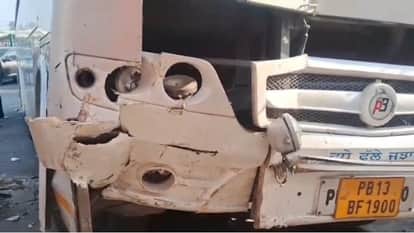 Private bus hits motorcycle and e-rickshaw due to brake failure in Ludhiana seven injured