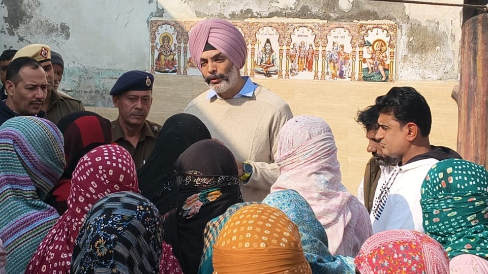 IG Samardeep met the family members of Rohit Dhankhar