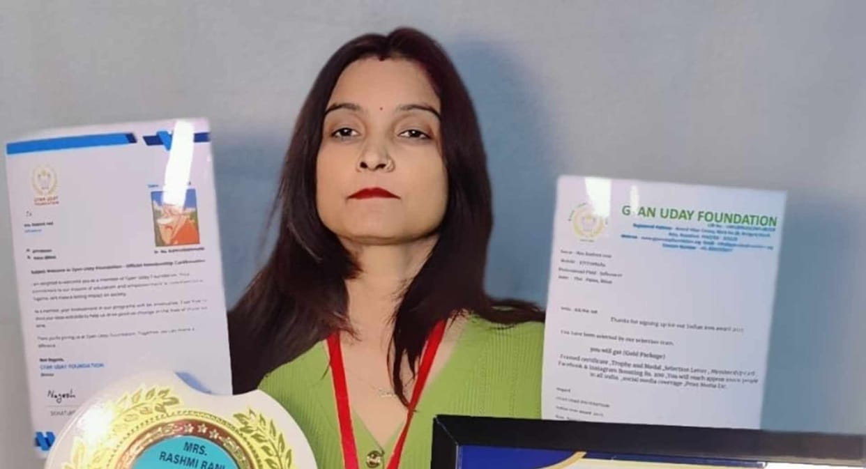 sitamarhi rashmi rani indian icon award best influencer social media positive impact