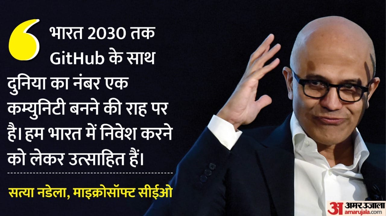 Satya Nadella: माइक्रोसॉफ्ट CEO बोले- भारत 2030 तक US से आगे होगा, दुनिया की सबसे बड़ी डेवलपर कम्युनिटी बनेगी India to Overtake the US by 2030, Become World’s Largest Developer Community: Satya Nadella