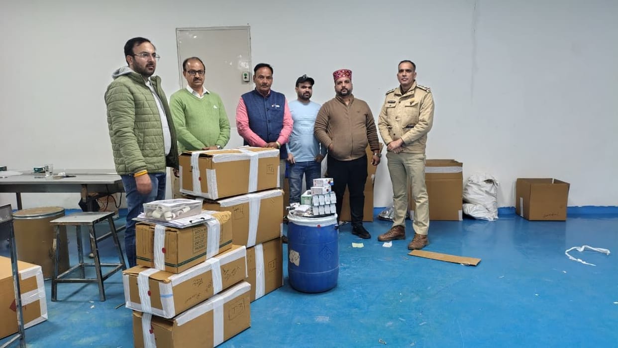 Himachal Una Medicines were being manufactured without a license in a factory pills and capsules seized