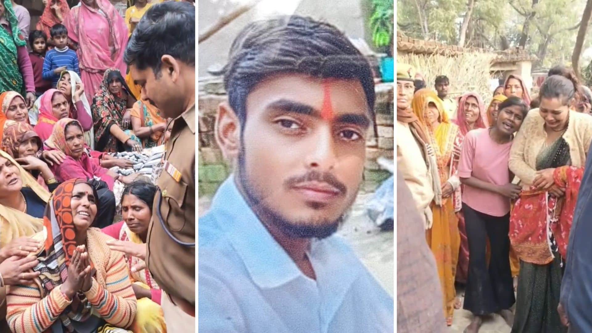 बेटे सुजीत की माैत के बाद बिलखते परिजन।