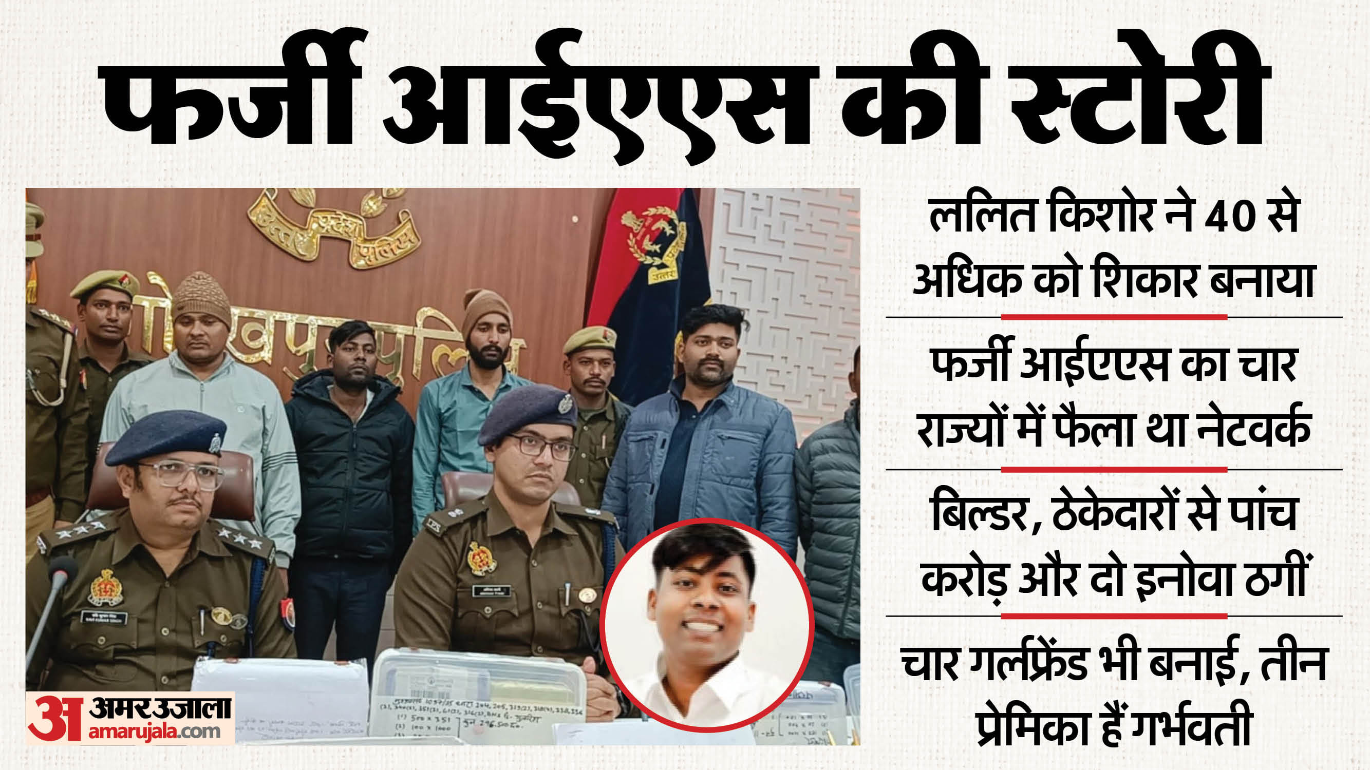UP News Fake IAS Officer Busted Cheated Over People by a steno and a PRO. 24 guards also lived with him.